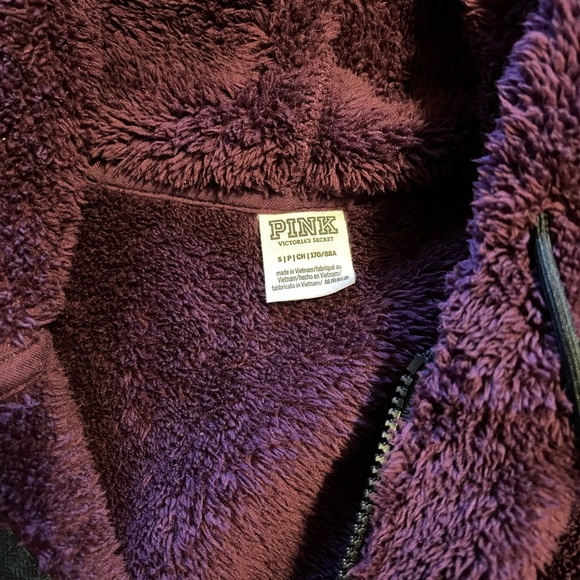 Victoria’s Secret Pink plush maroon pullover - Picture 2 of 3